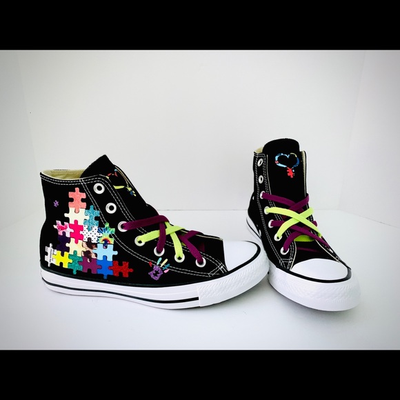 Autism Hi Top Converse Shoe - Picture 8 of 8
